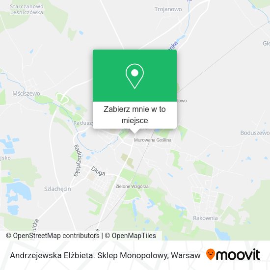 Mapa Andrzejewska Elżbieta. Sklep Monopolowy