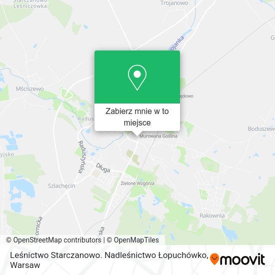 Mapa Leśnictwo Starczanowo. Nadleśnictwo Łopuchówko