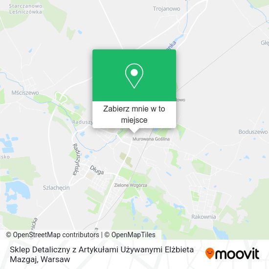 Mapa Sklep Detaliczny z Artykułami Używanymi Elżbieta Mazgaj