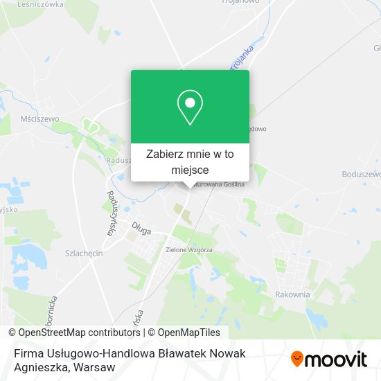 Mapa Firma Usługowo-Handlowa Bławatek Nowak Agnieszka