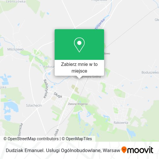 Mapa Dudziak Emanuel. Usługi Ogólnobudowlane
