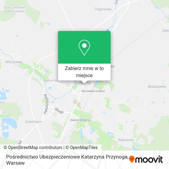 Mapa Pośrednictwo Ubezpieczeniowe Katarzyna Przynoga