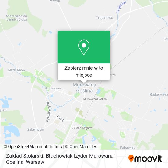 Mapa Zakład Stolarski. Błachowiak Izydor Murowana Goślina