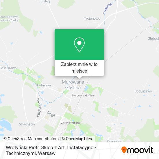 Mapa Wrotyński Piotr. Sklep z Art. Instalacyjno - Technicznymi