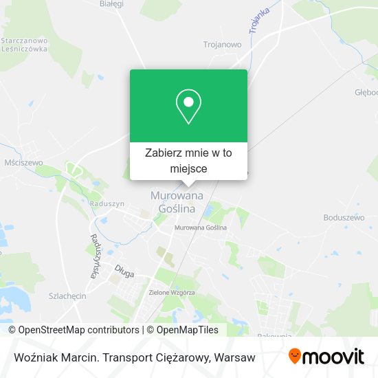 Mapa Woźniak Marcin. Transport Ciężarowy