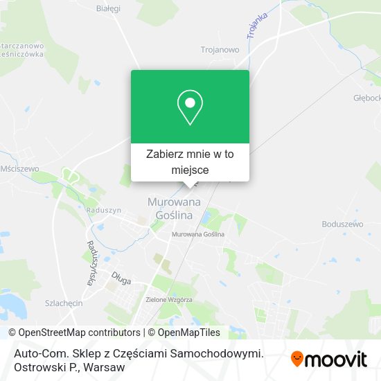 Mapa Auto-Com. Sklep z Częściami Samochodowymi. Ostrowski P.