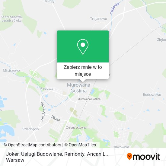 Mapa Joker. Usługi Budowlane, Remonty. Ancan L.