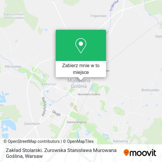 Mapa Zakład Stolarski. Zurowska Stanisława Murowana Goślina