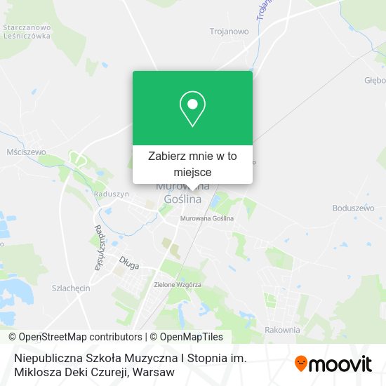 Mapa Niepubliczna Szkoła Muzyczna I Stopnia im. Miklosza Deki Czureji