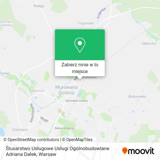 Mapa Ślusarstwo Usługowe Usługi Ogólnobudowlane Adriana Dałek