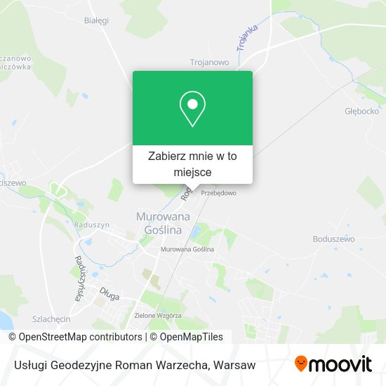 Mapa Usługi Geodezyjne Roman Warzecha