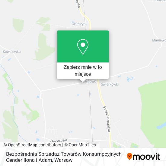 Mapa Bezpośrednia Sprzedaz Towarów Konsumpcyjnych Cender Ilona i Adam