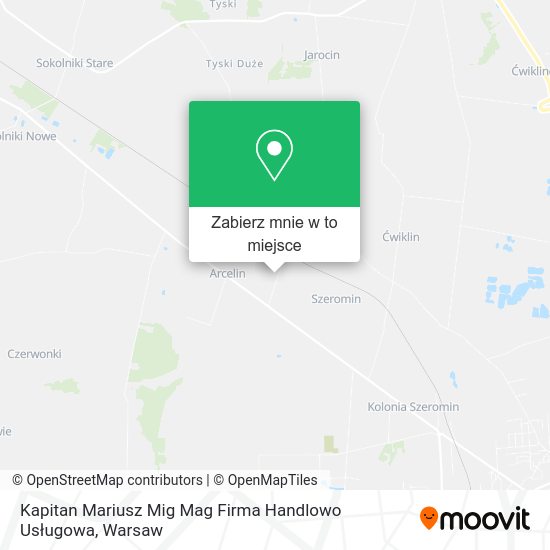 Mapa Kapitan Mariusz Mig Mag Firma Handlowo Usługowa