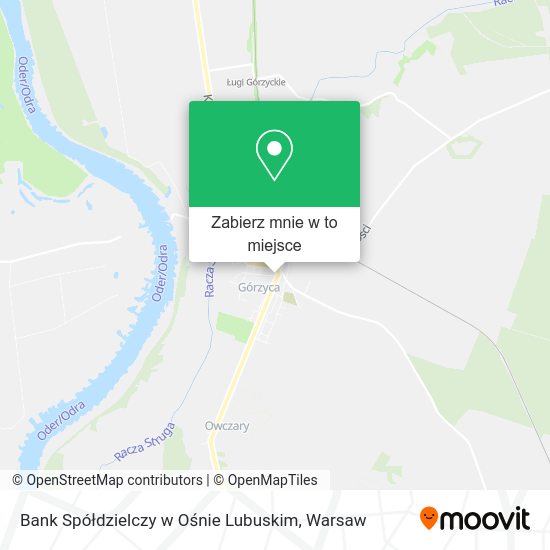 Mapa Bank Spółdzielczy w Ośnie Lubuskim