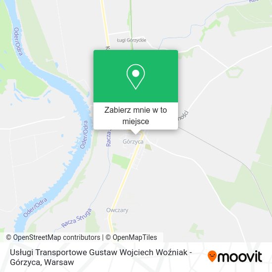 Mapa Usługi Transportowe Gustaw Wojciech Woźniak - Górzyca