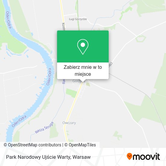 Mapa Park Narodowy Ujście Warty