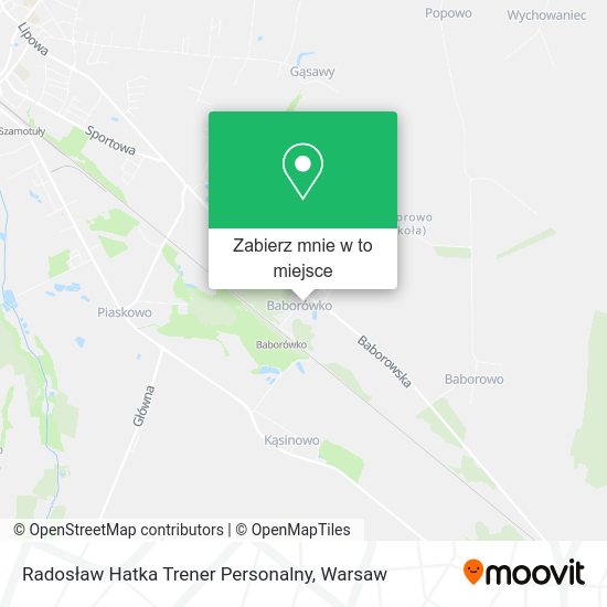 Mapa Radosław Hatka Trener Personalny