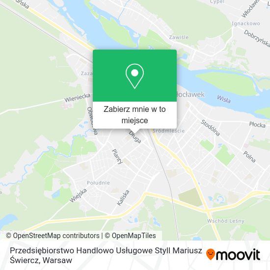 Mapa Przedsiębiorstwo Handlowo Usługowe Styll Mariusz Świercz