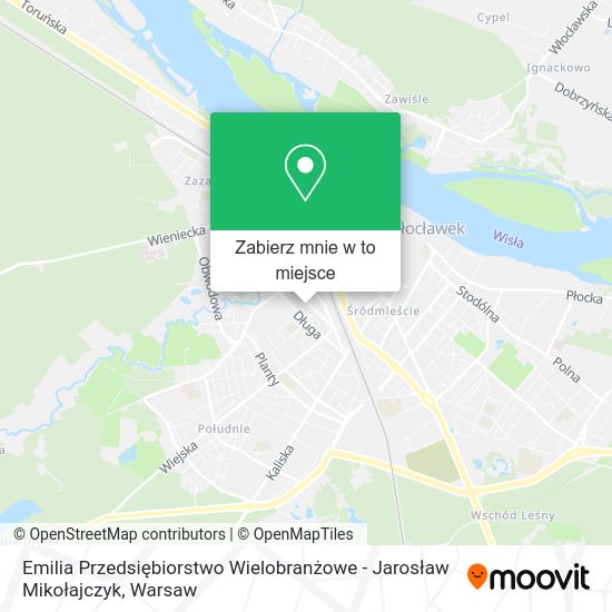 Mapa Emilia Przedsiębiorstwo Wielobranżowe - Jarosław Mikołajczyk