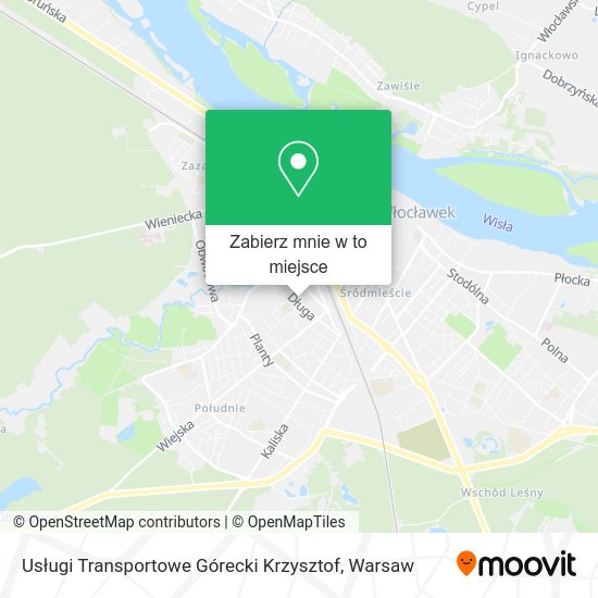 Mapa Usługi Transportowe Górecki Krzysztof