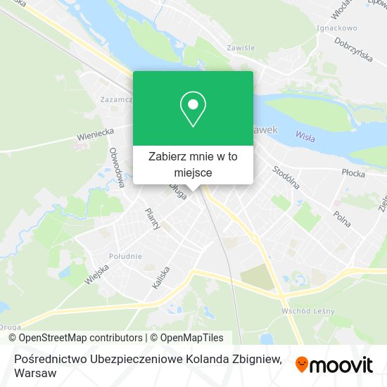 Mapa Pośrednictwo Ubezpieczeniowe Kolanda Zbigniew