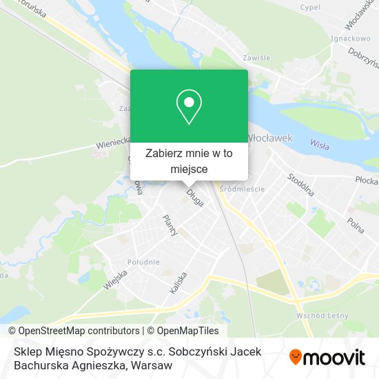 Mapa Sklep Mięsno Spożywczy s.c. Sobczyński Jacek Bachurska Agnieszka