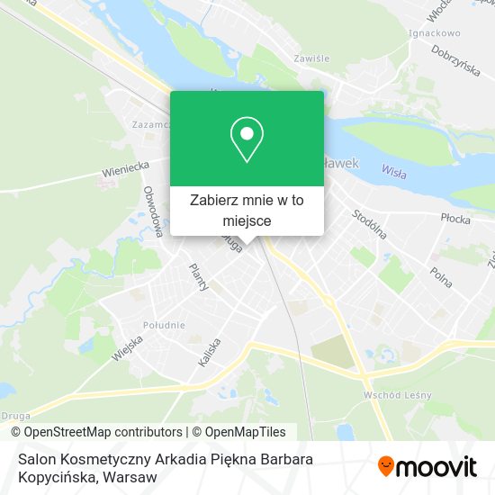 Mapa Salon Kosmetyczny Arkadia Piękna Barbara Kopycińska