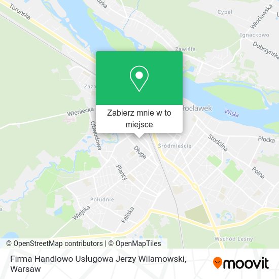 Mapa Firma Handlowo Usługowa Jerzy Wilamowski