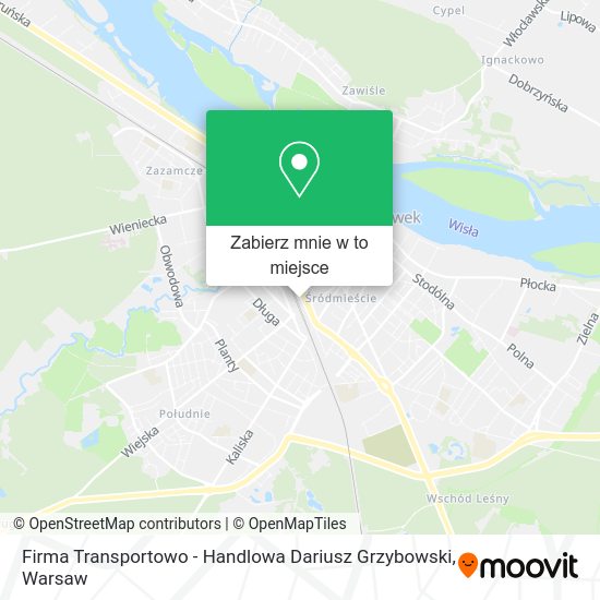 Mapa Firma Transportowo - Handlowa Dariusz Grzybowski