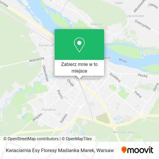 Mapa Kwiaciarnia Esy Floresy Maślanka Marek