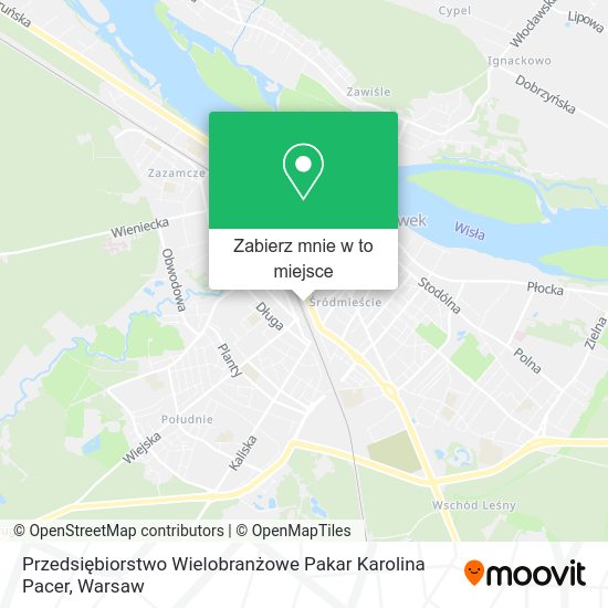 Mapa Przedsiębiorstwo Wielobranżowe Pakar Karolina Pacer