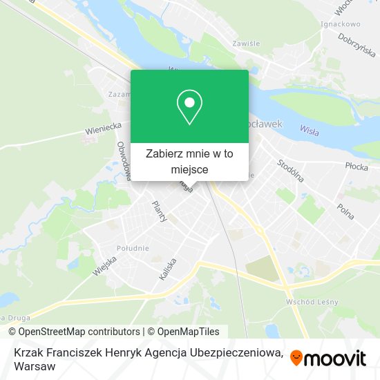 Mapa Krzak Franciszek Henryk Agencja Ubezpieczeniowa