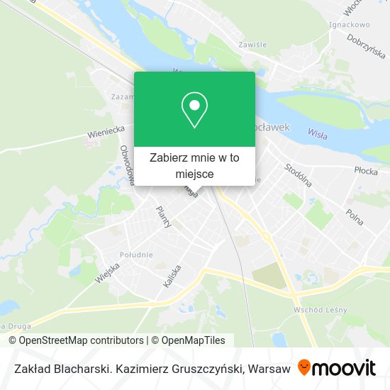 Mapa Zakład Blacharski. Kazimierz Gruszczyński