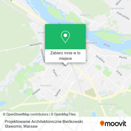 Mapa Projektowanie Architektoniczne Bieńkowski Sławomir