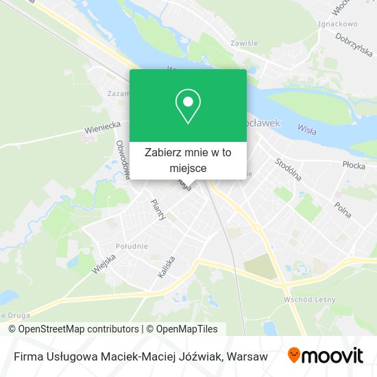 Mapa Firma Usługowa Maciek-Maciej Jóźwiak