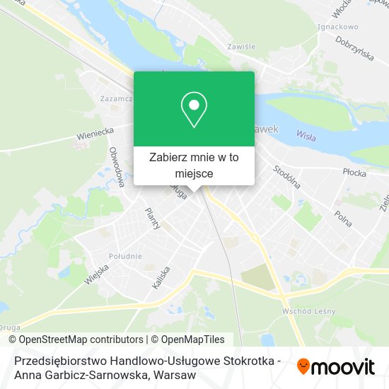 Mapa Przedsiębiorstwo Handlowo-Usługowe Stokrotka - Anna Garbicz-Sarnowska