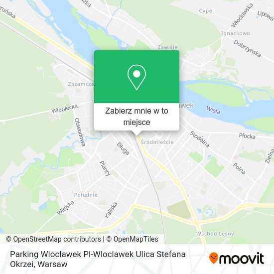 Mapa Parking Wloclawek Pl-Wloclawek Ulica Stefana Okrzei