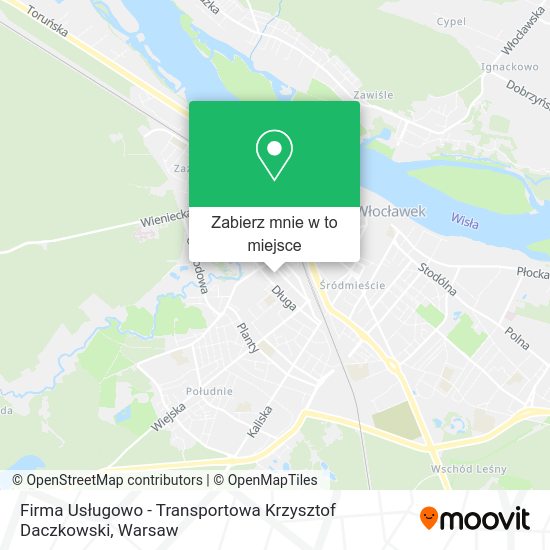 Mapa Firma Usługowo - Transportowa Krzysztof Daczkowski