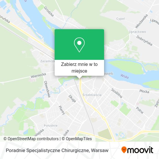 Mapa Poradnie Specjalistyczne Chirurgiczne