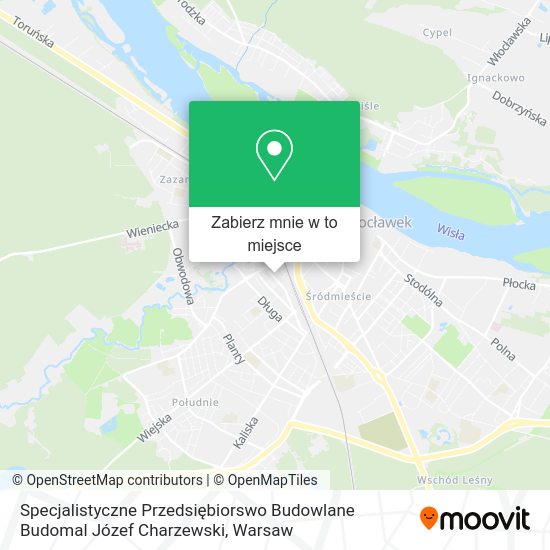 Mapa Specjalistyczne Przedsiębiorswo Budowlane Budomal Józef Charzewski