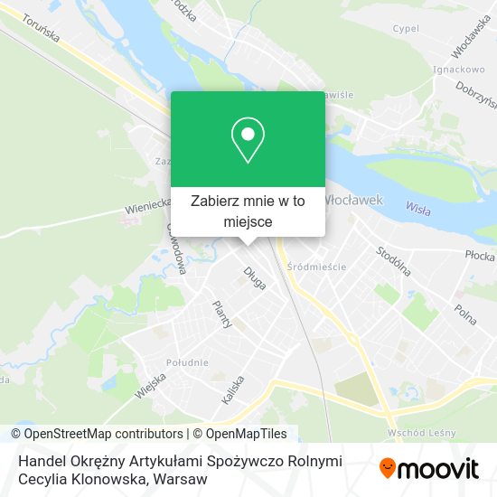 Mapa Handel Okrężny Artykułami Spożywczo Rolnymi Cecylia Klonowska