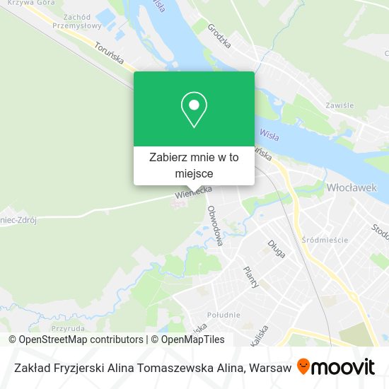 Mapa Zakład Fryzjerski Alina Tomaszewska Alina