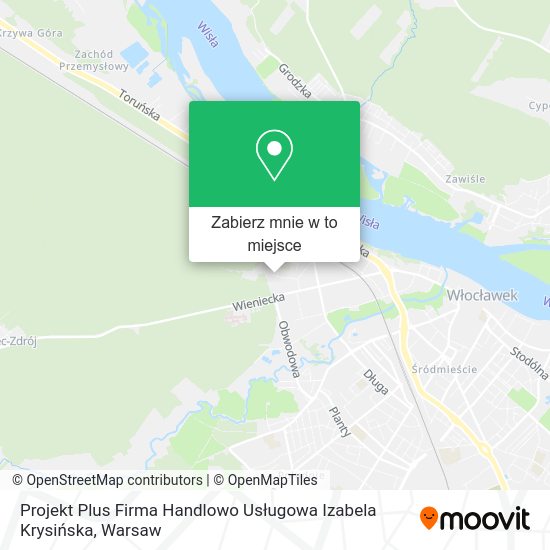 Mapa Projekt Plus Firma Handlowo Usługowa Izabela Krysińska