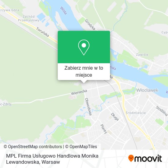 Mapa MPL Firma Usługowo Handlowa Monika Lewandowska