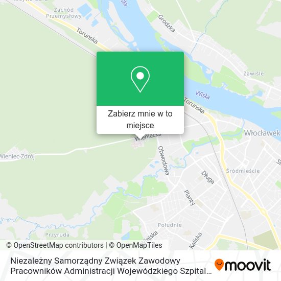 Mapa Niezależny Samorządny Związek Zawodowy Pracowników Administracji Wojewódzkiego Szpitala