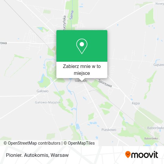 Mapa Pionier. Autokomis