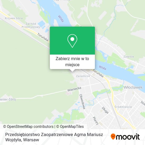 Mapa Przedsiębiorstwo Zaopatrzeniowe Agma Mariusz Wojdyła