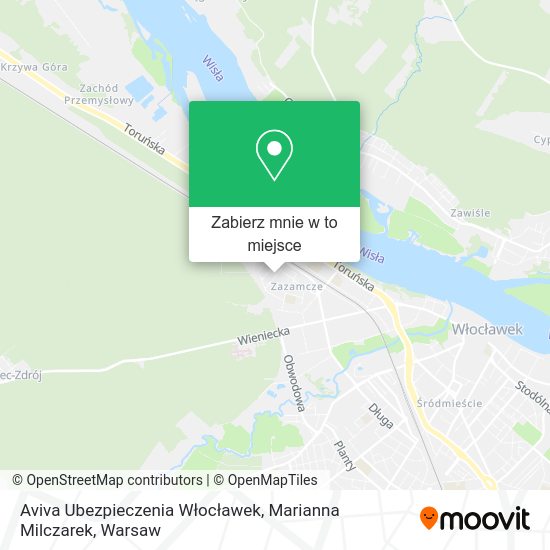 Mapa Aviva Ubezpieczenia Włocławek, Marianna Milczarek