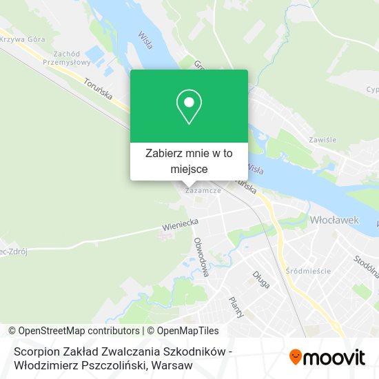 Mapa Scorpion Zakład Zwalczania Szkodników - Włodzimierz Pszczoliński