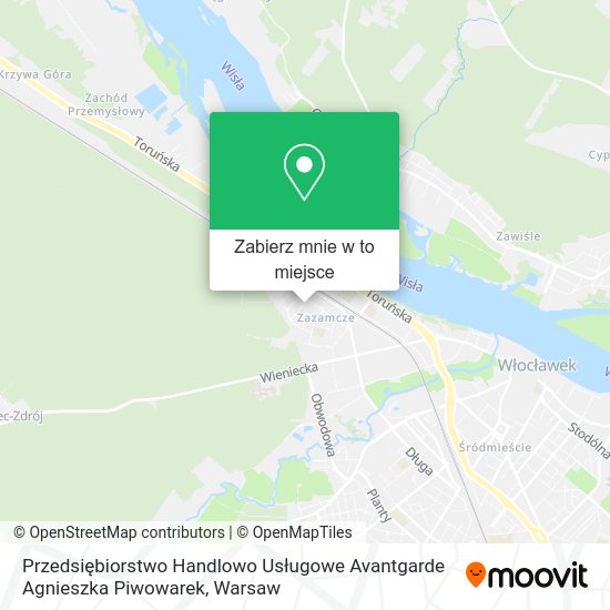 Mapa Przedsiębiorstwo Handlowo Usługowe Avantgarde Agnieszka Piwowarek